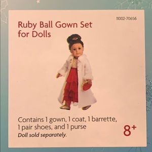 Ruby ball gown for American girl doll